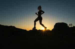 girl going for a run