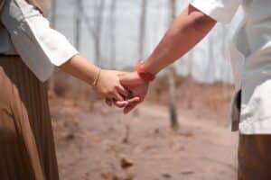 couple holding hands